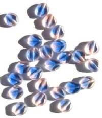 25 9mm Diamond-Shaped Window Beads Transparent Pink/Purple